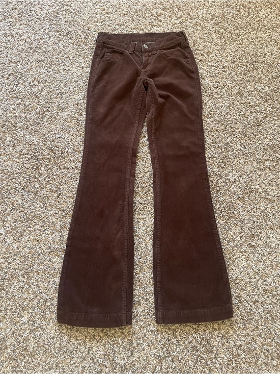 Brandy Melville Pants - J Galt Brandy Melville Shanghai Brown Corduroy Pants Womens S Mid Rise Flare Y2K